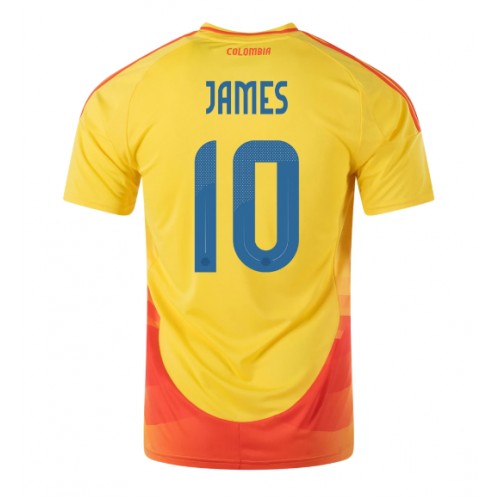 Pánský Fotbalový dres Kolumbie James Rodriguez #10 Copa America 2024 Domácí Krátký Rukáv